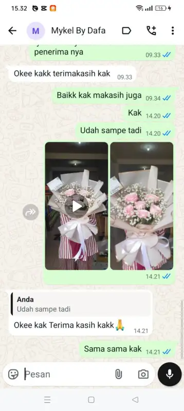 Testimonial Papan buket bunga Bekasi